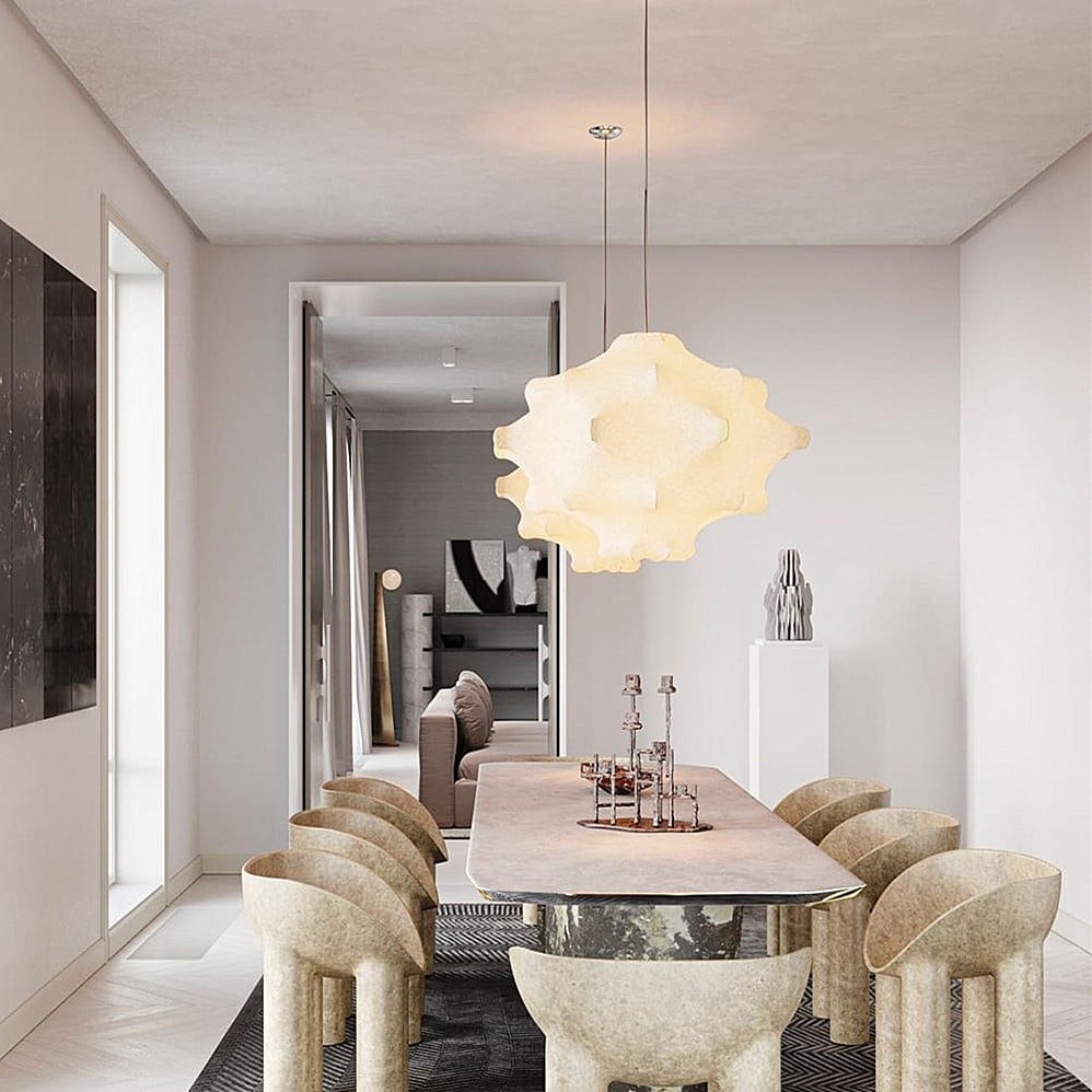 Cocoon Bloom Pendant Lamp ∅ 24.8″ x H 19.7″ / Dia 63cm x H 50cm / White Pendant light