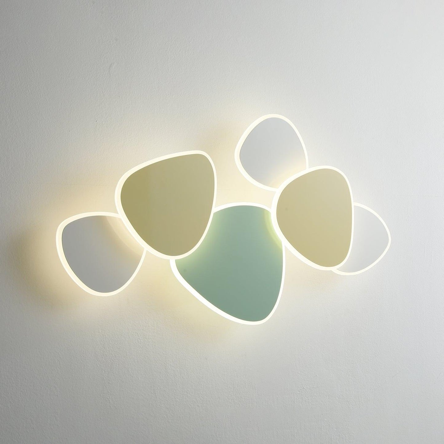 Colorful Cloud Wall Ceiling Lamp L 35.4″ x H 18.9″ / L 90cm x H 48cm / White & Yellow & Green / Cool Light Wall lamp