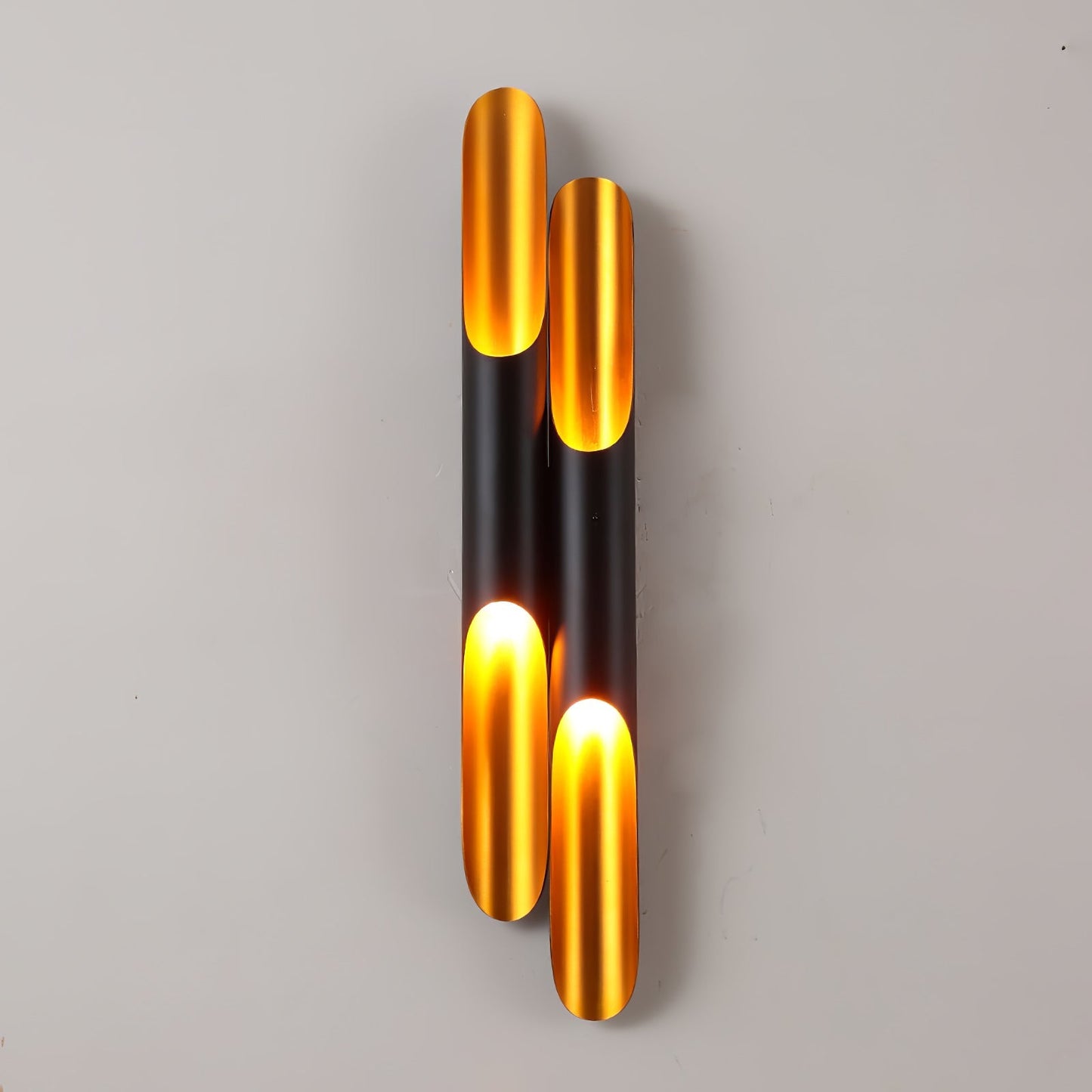 Coltrane Wall Lamp ∅ 6.3″ x H 44.1″ / Dia 16cm x H 112cm / Matt Black & Gold Wall lamp