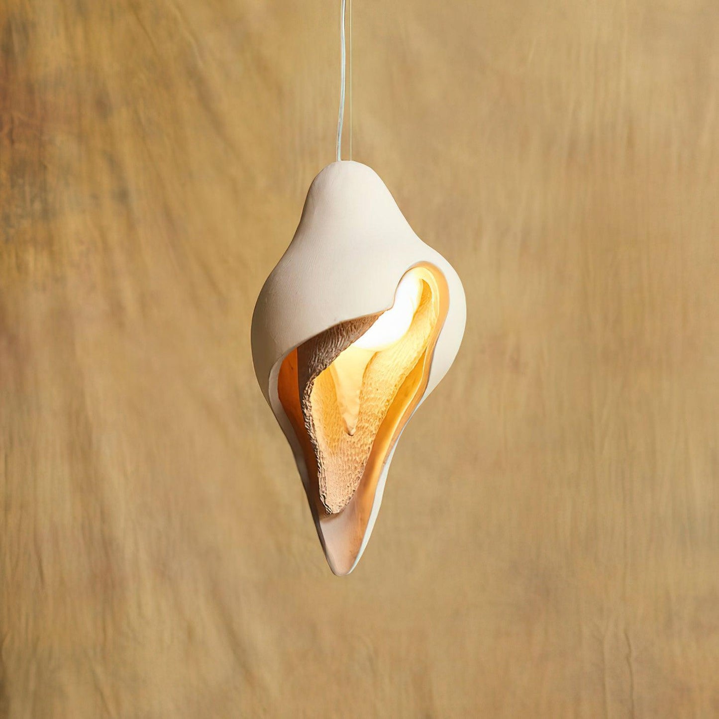 Conch Resin Pendant Lamp ∅ 9.8″ x H 17.7″ / Dia 25cm x H 45cm / Cement gray Pendant light