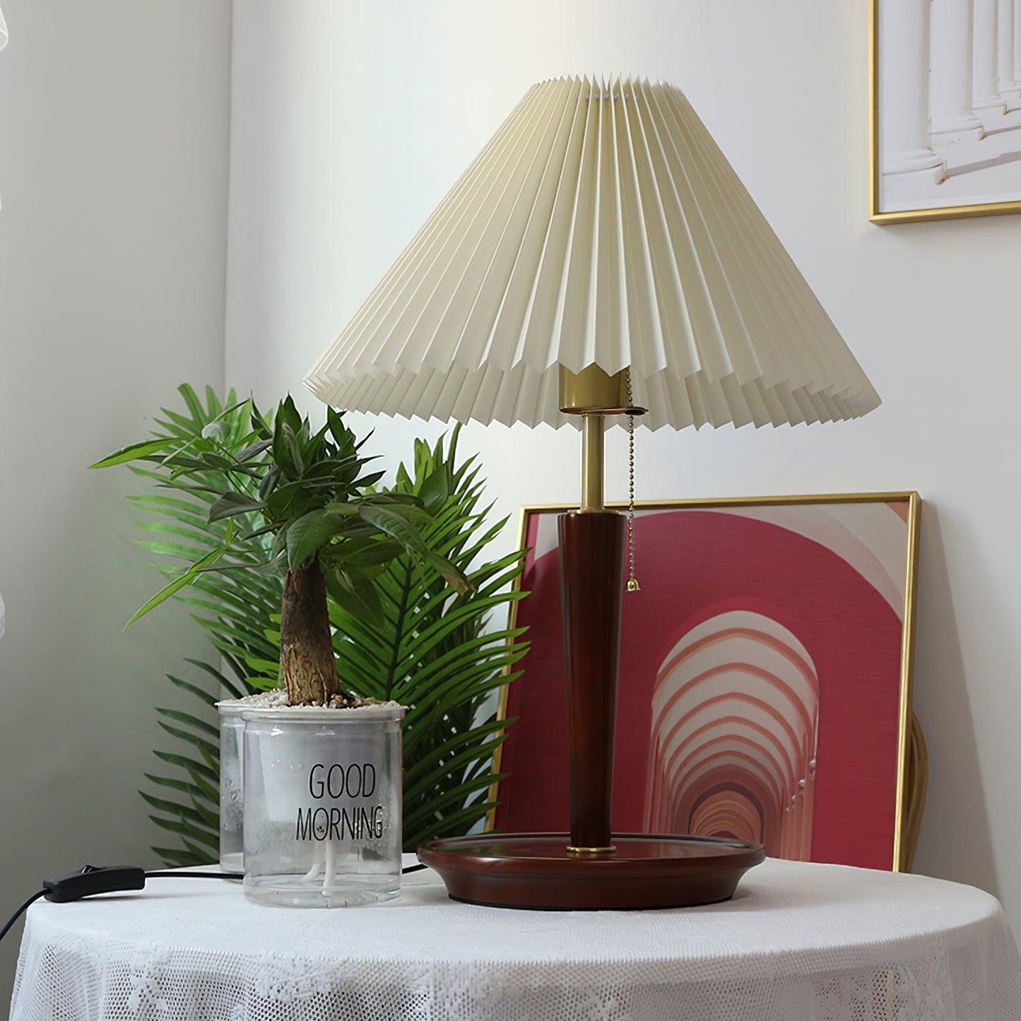 Cone Pleated Fabric Table Lamp Table lamp