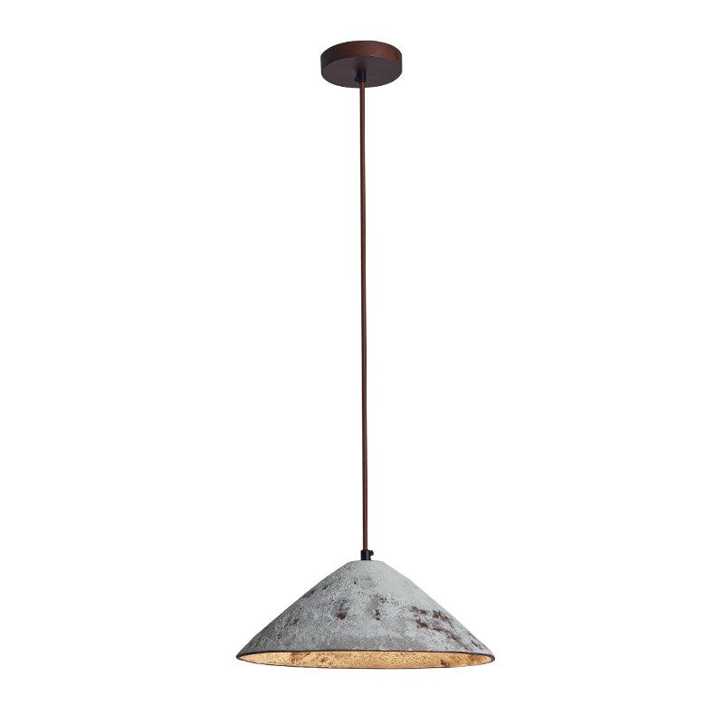 Ceramic Whisper Pendant Lamp ∅ 11.8″ x H 11″ / Dia 30cm x H 11cm / White Ceramic & Dark Wood Pendant light
