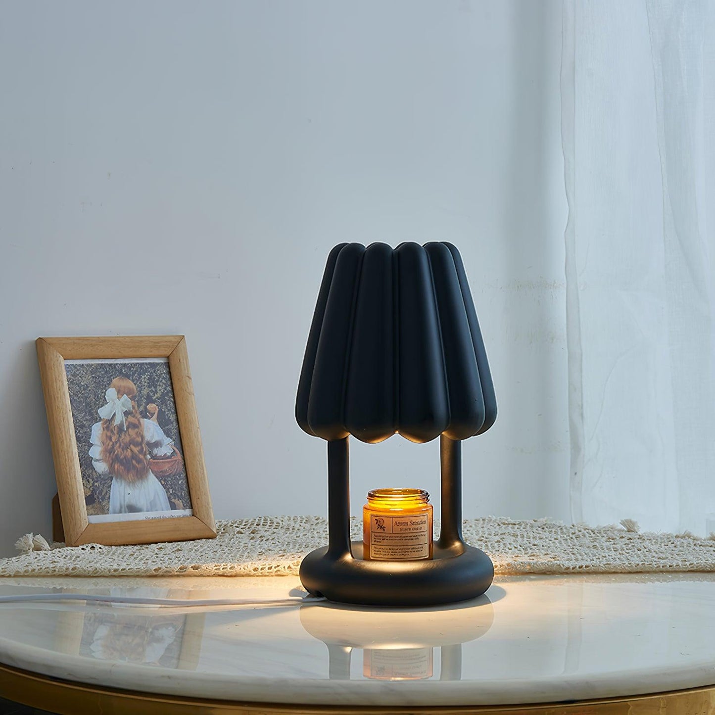 Coral Ice Cream Table Lamp ∅ 6.3″ x H 12.2″ / Dia 16cm x H 31cm / Dark Blue / US Plug Table lamp