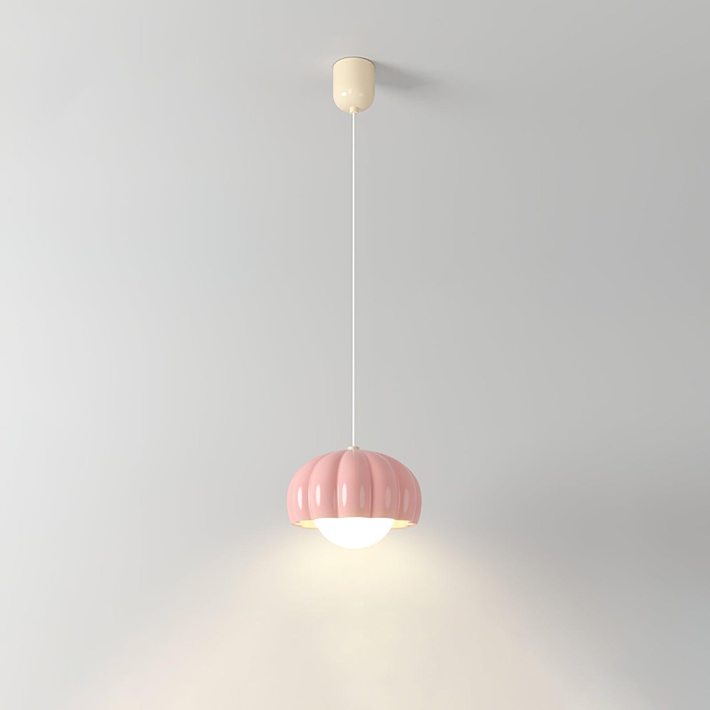 Creamy Pumpkin Pendant Light ∅ 6.7″ x H 3.7″ / Dia 17cm x H 9.5cm / Orange Pendant light