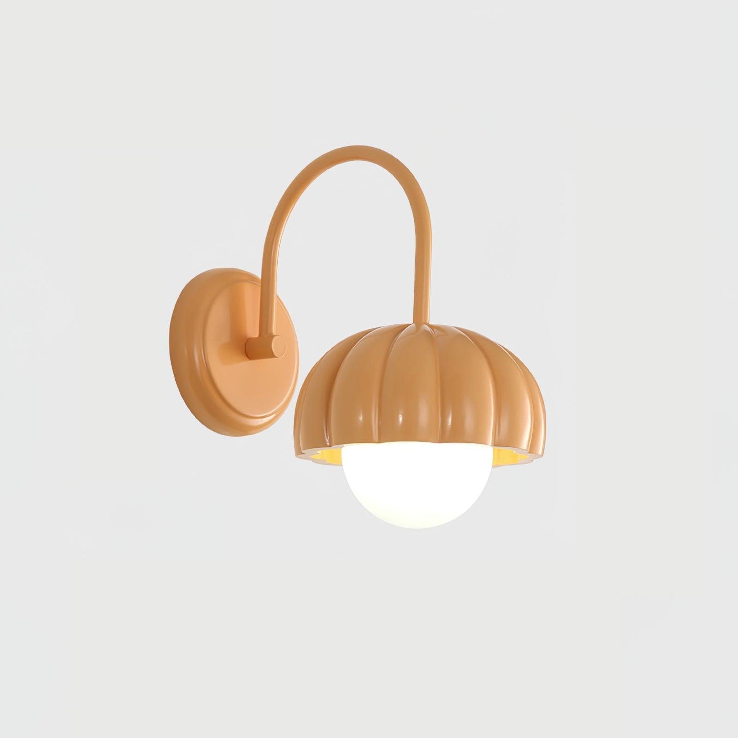 Creamy Pumpkin Wall Light ∅ 6.7″ x H 10.6″ / Dia 17cm x H 27cm / Orange Wall lamp