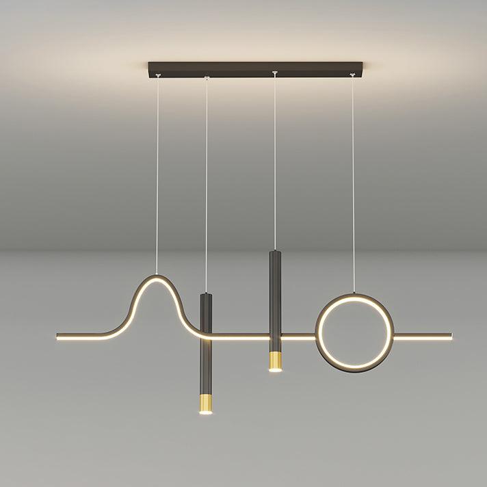 Creative LED Chandelier ∅ 39.3″ x H 39.3″/ Dia 100cm x H 100cm / Black / Warm White Chandelier