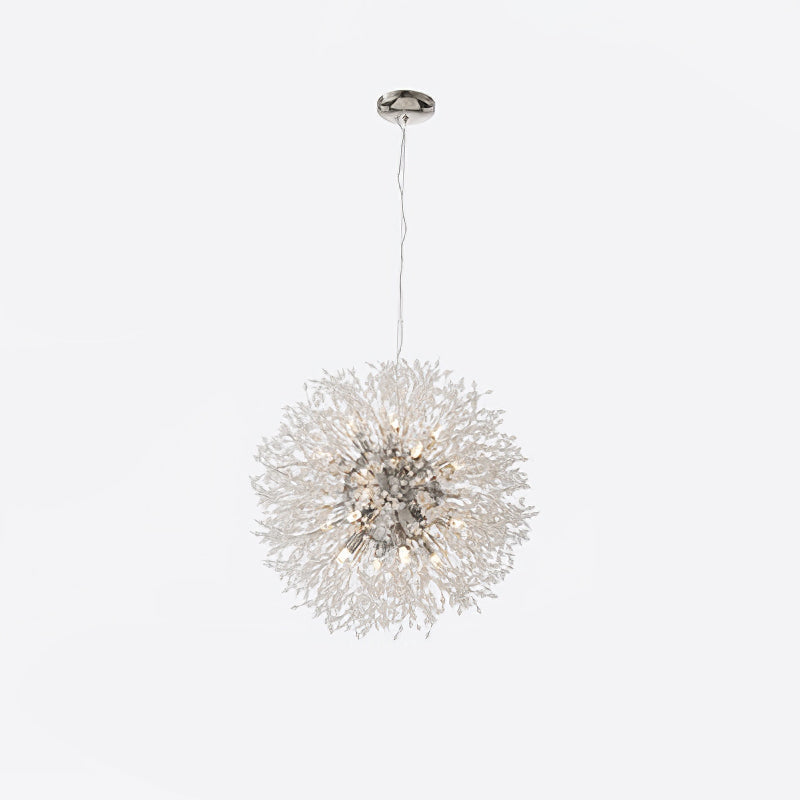Crystal Dandelion Chandelier 16heads ∅ 23.6″ / Dia 60cm / Chrome Chandelier
