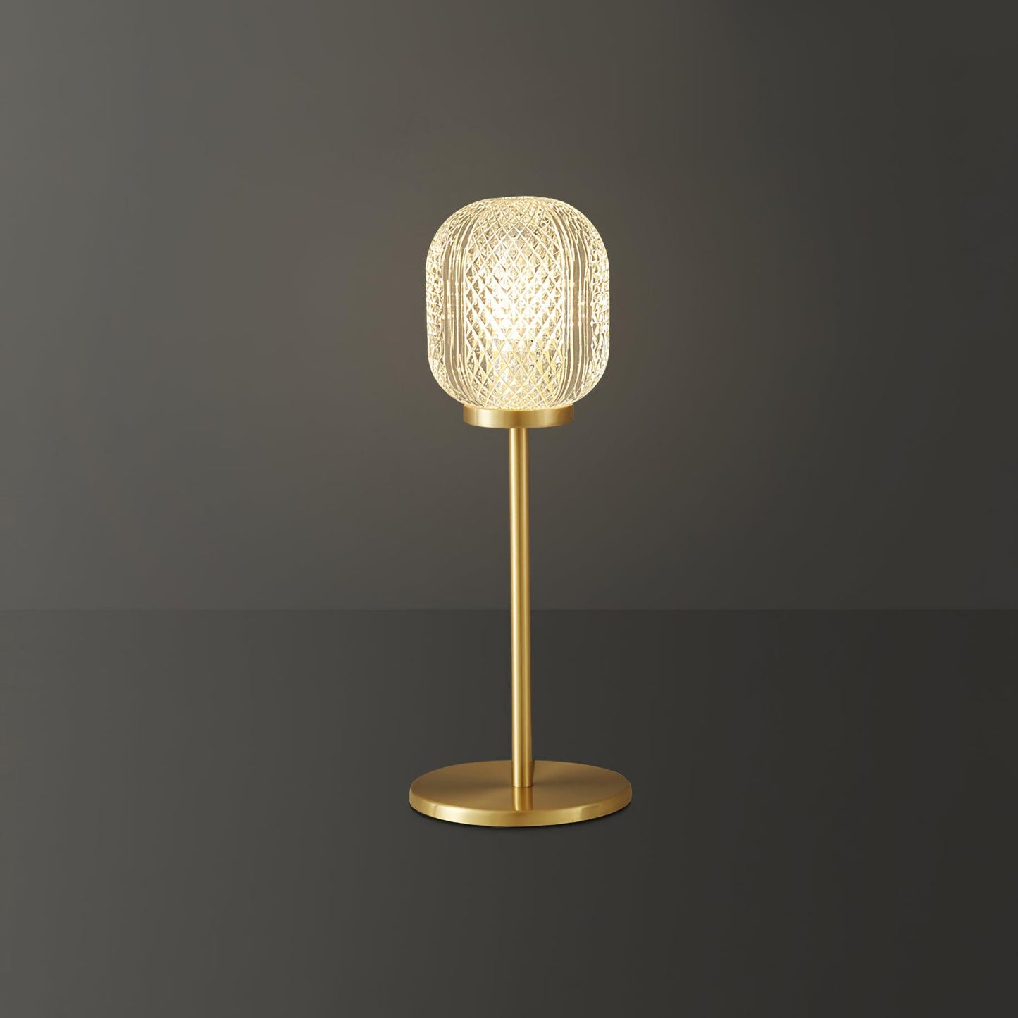 Crystal Tealight Table Lamp Model B ∅ 4.7″ x H 11.8″ / Dia 12cm x H 30cm / Brass / US plug Table lamp