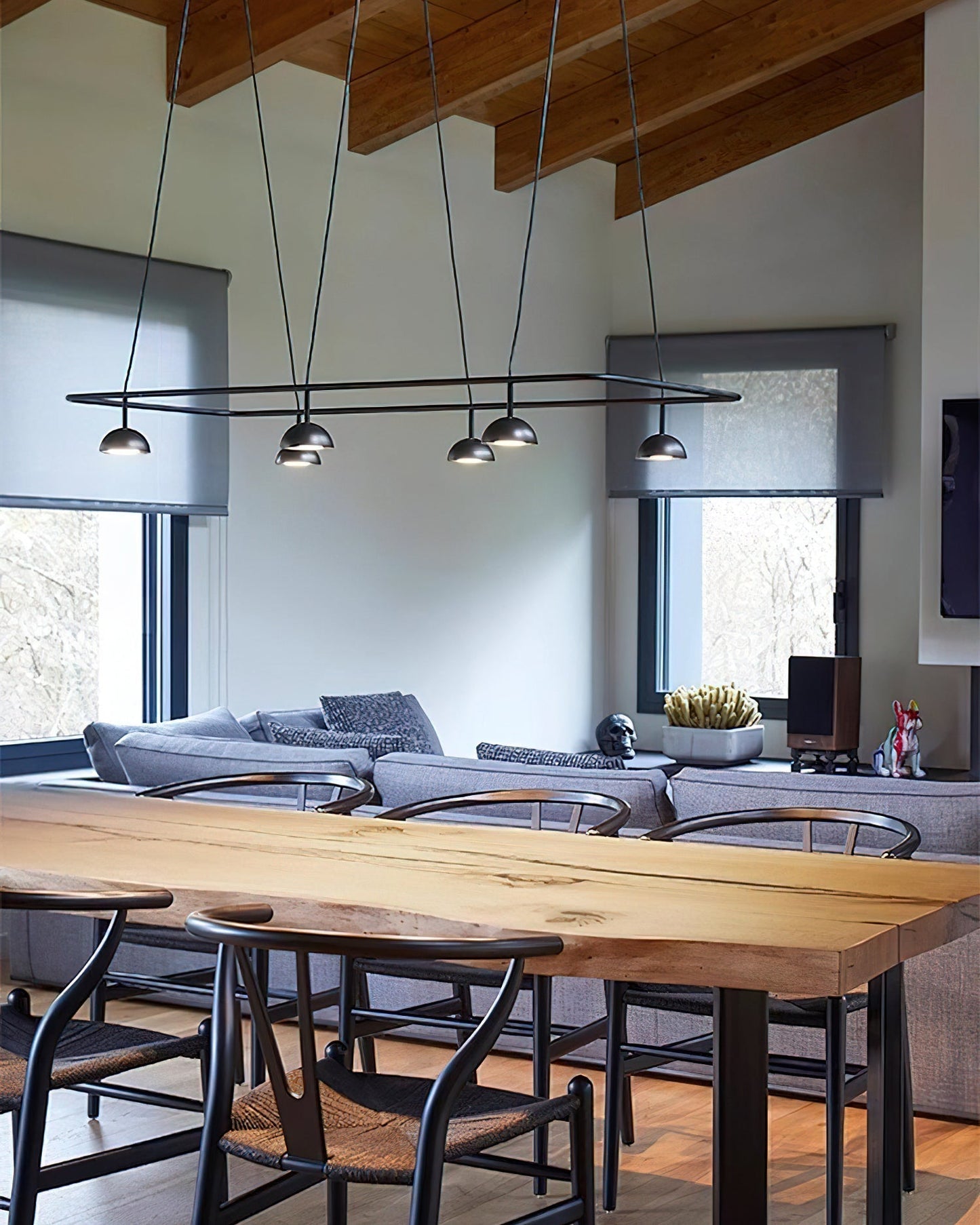 Cupolina Chandelier ∅ 47.2″ x H 5.1’’ / Black / Warm Light Chandelier
