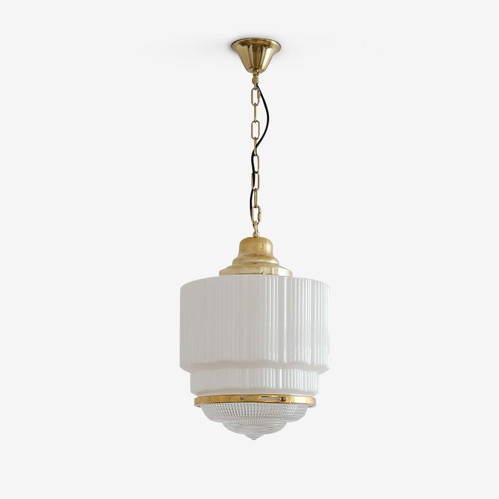 Dean Pendant Light ∅ 13.2″ x H 17.7″ / Dia 33.5cm x H 45cm / Brass & White Pendant light