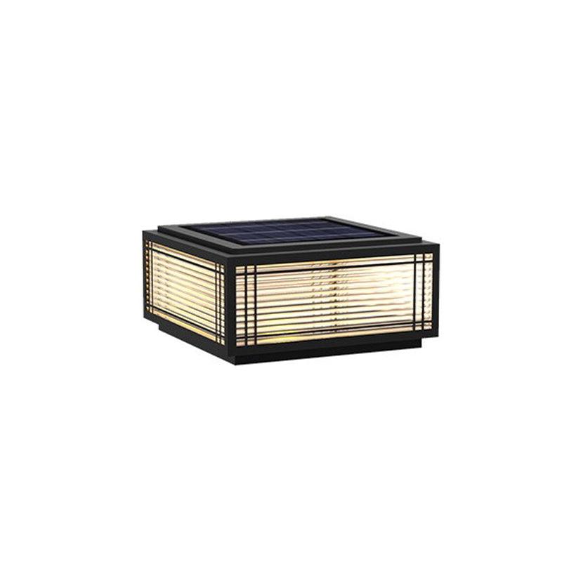 Deck Outdoor Post Light L 19.7″ x W 19.7″ x H 7.1″ / L 50cm x W 50cm x H 18cm / Model B: Solar-Powered Version / Warm