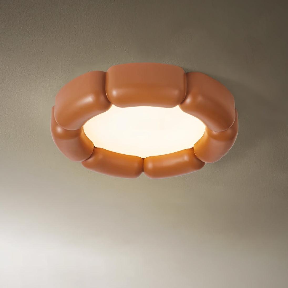 Deco Ceiling Lamp ∅ 21.6″ x H 3.9″ / Dia 55cm x H 10cm / Orange / Warm White Ceiling lamp