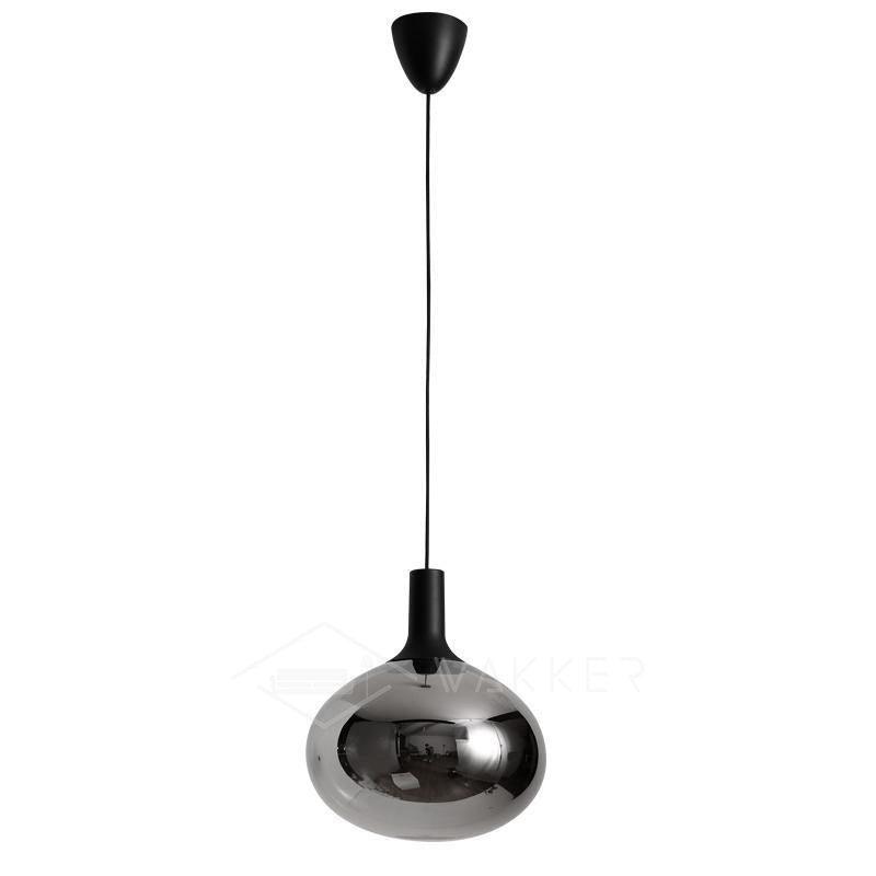 Dee Glass Pendant Lamp ∅ 13.8″ x H 15.4″ / Dia 35cm x H 39cm / Smoky gray / Warm White Pendant light