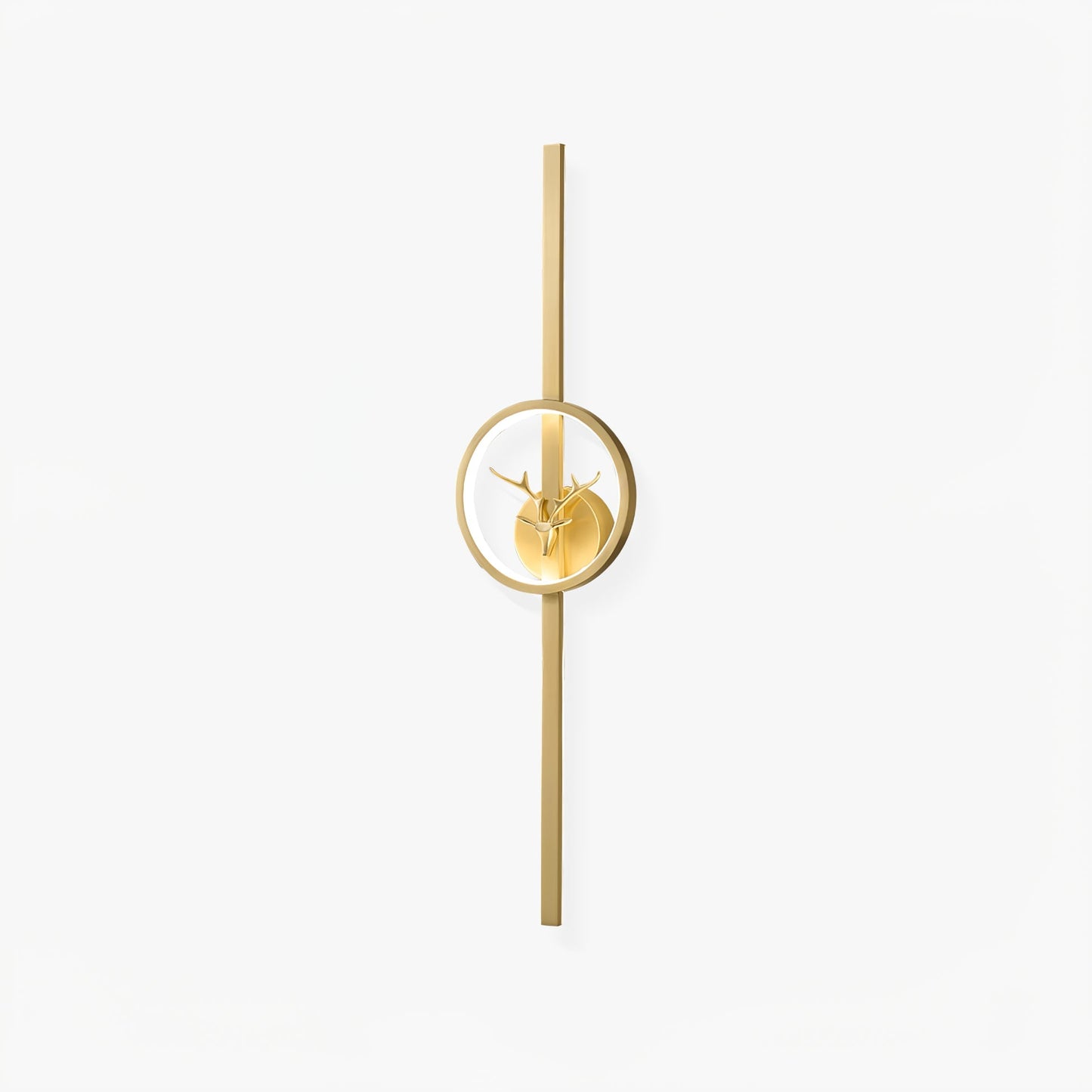 Deer Brass Wall Lamp Model B ∅ 5.1″ x H 39.4″ / Dia 13cm x H 100cm / Brass & Three-Color Changing Light / 1 Piece Wall