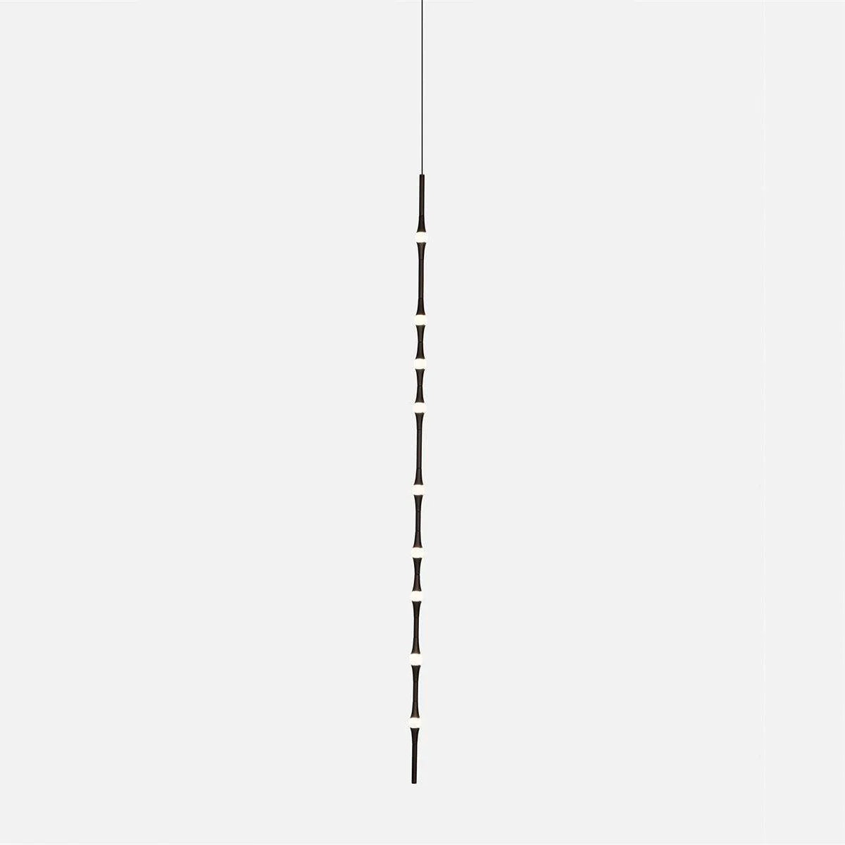 Dew Explores Pendant Light Vertical 9 heads ∅ 2.2″ x H 66.9″ / Dia 5.5cm x H 170cm / Black / Warm White Pendant light