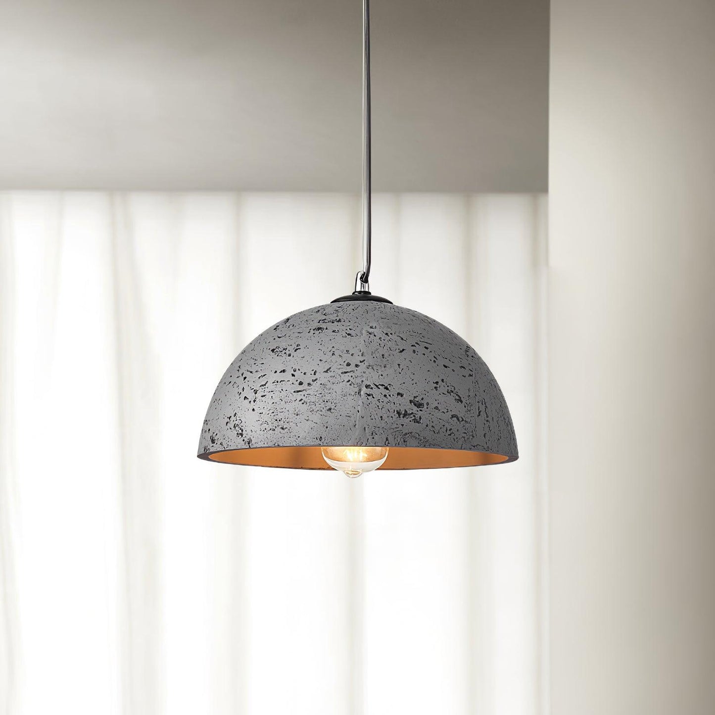 Dome Morphe Pendant Light ∅ 11.8″ x H 9.8″/ Dia 30cm x H 25cm / Grey Pendant light