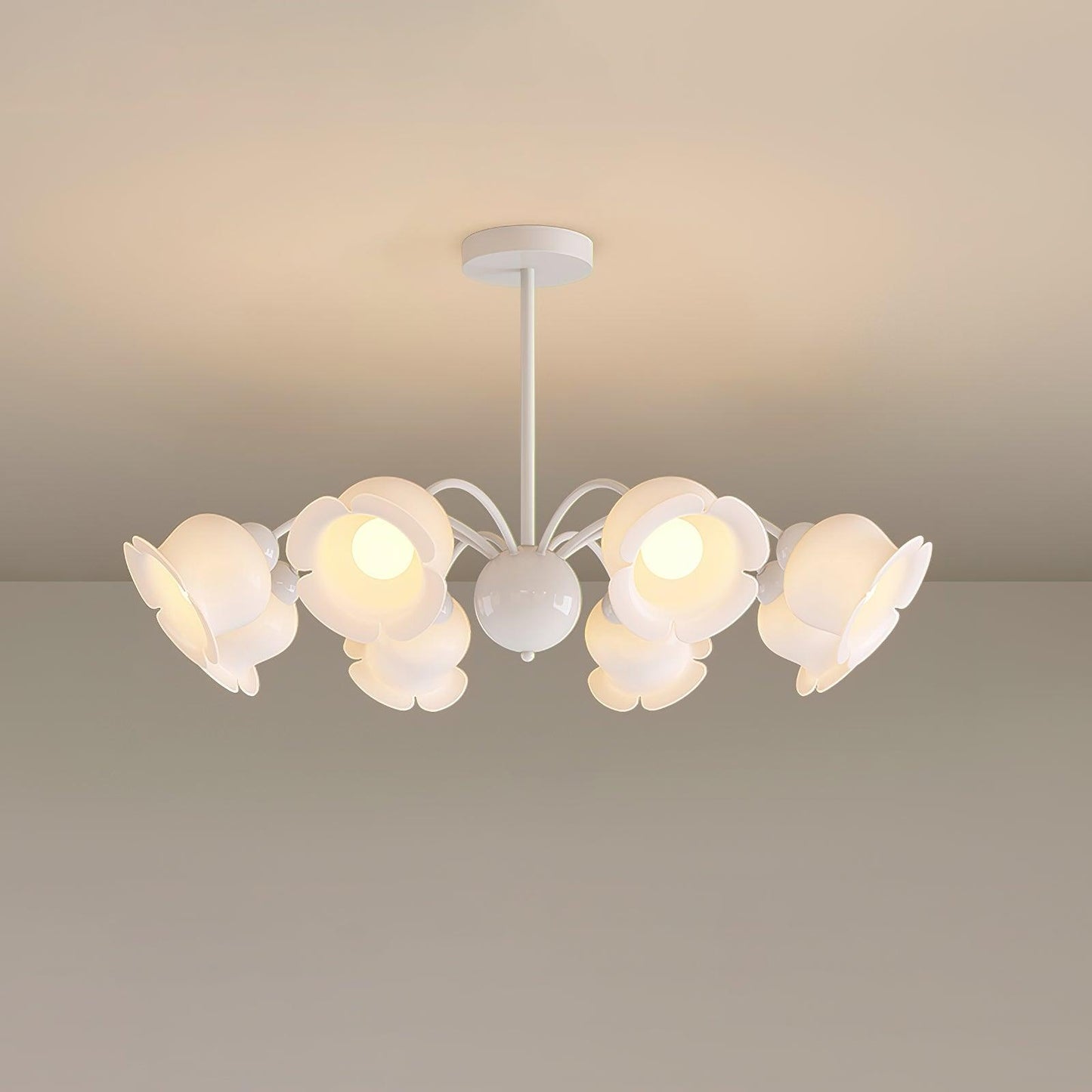 Dopisi Chandelier 8 heads ∅ 35.4″ x H 26.8″ / Dia 90cm x H 68cm / White Chandelier
