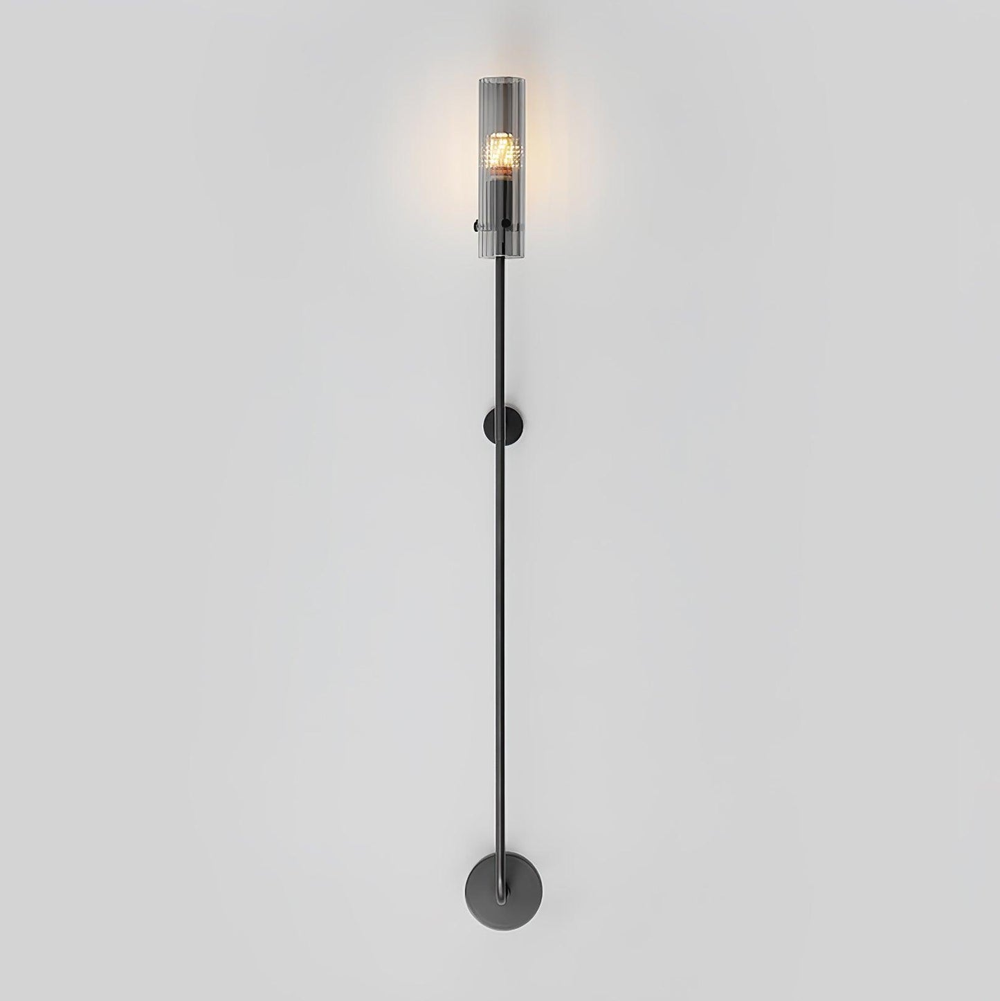 Eclat Vertica Wall Lamp Model D ∅ 3.9″ x H 41.3″ / Dia 10cm x H 105cm / Black & Smoke grey Wall lamp