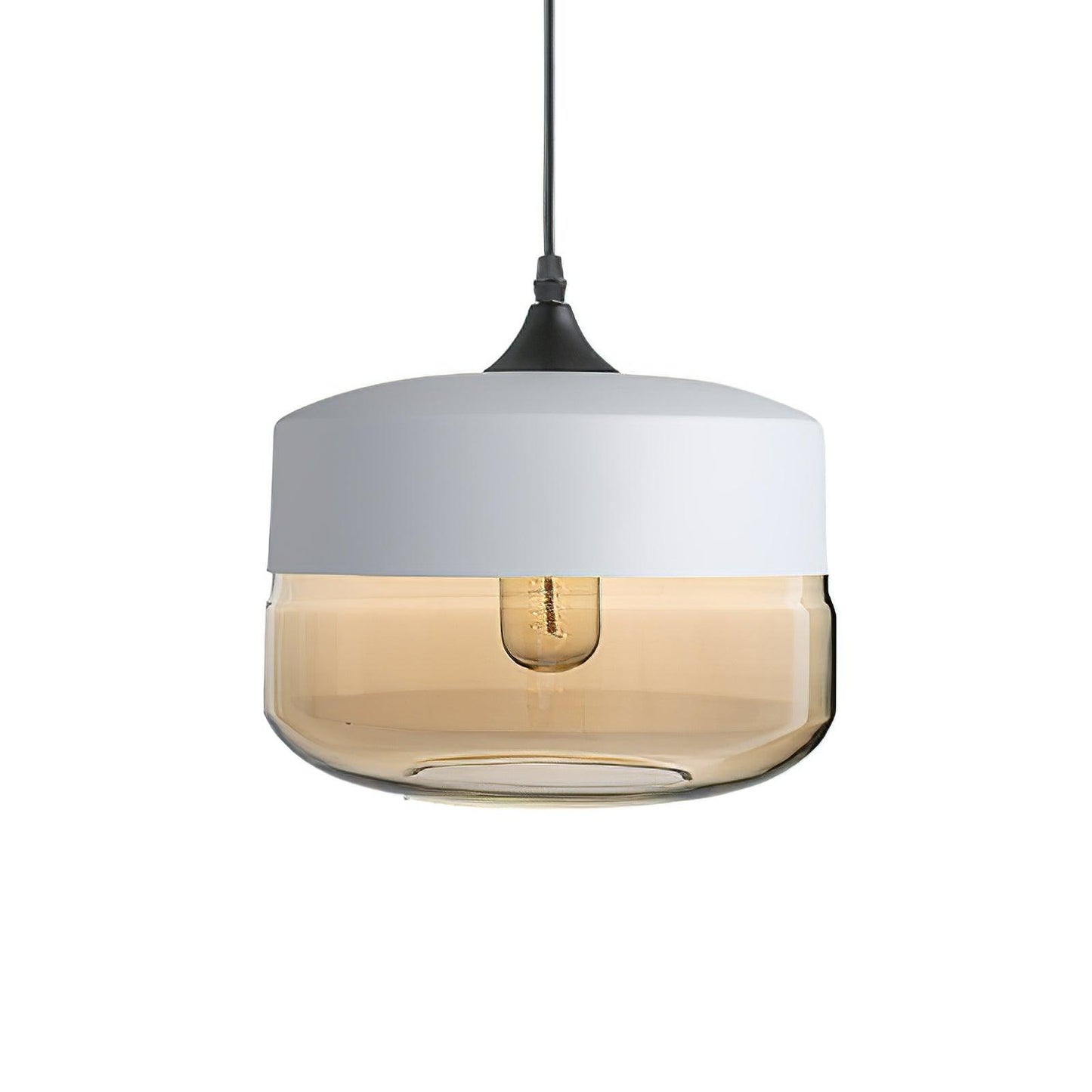 Eclisse Quartet Pendant Lamp ∅ 9.8″ x H 8.9″ / Dia 25cm x H 22.5cm / White & Amber Pendant light