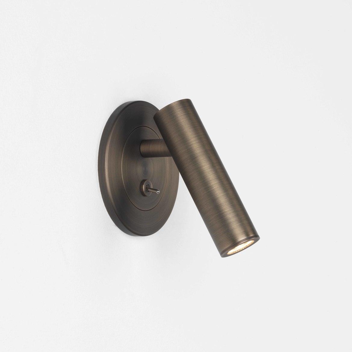 Reading Wall Lamp ∅ 3.1″ x H 4.3″ / Dia 8cm x H 11cm / Brushed Bronze / Warm Light Wall lamp