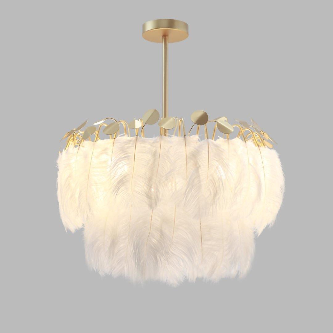 Feather Pendant Lamp Model B ∅ 21.7″ x H 13.8″ / Dia 55cm*H 35cm / White Pendant light
