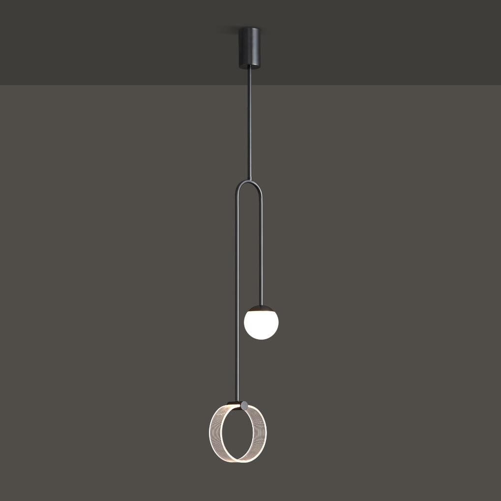 Ferra LED Pendant Light L 8.7cm x H 43.3″ / L 22cm x H 110cm / Black / Three-color changing light Pendant light
