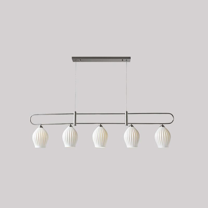 Fin Pendant Light 5 heads ∅ 53.1″ x H 13″ / L 135cm x H 33cm / Sand nickel Pendant light