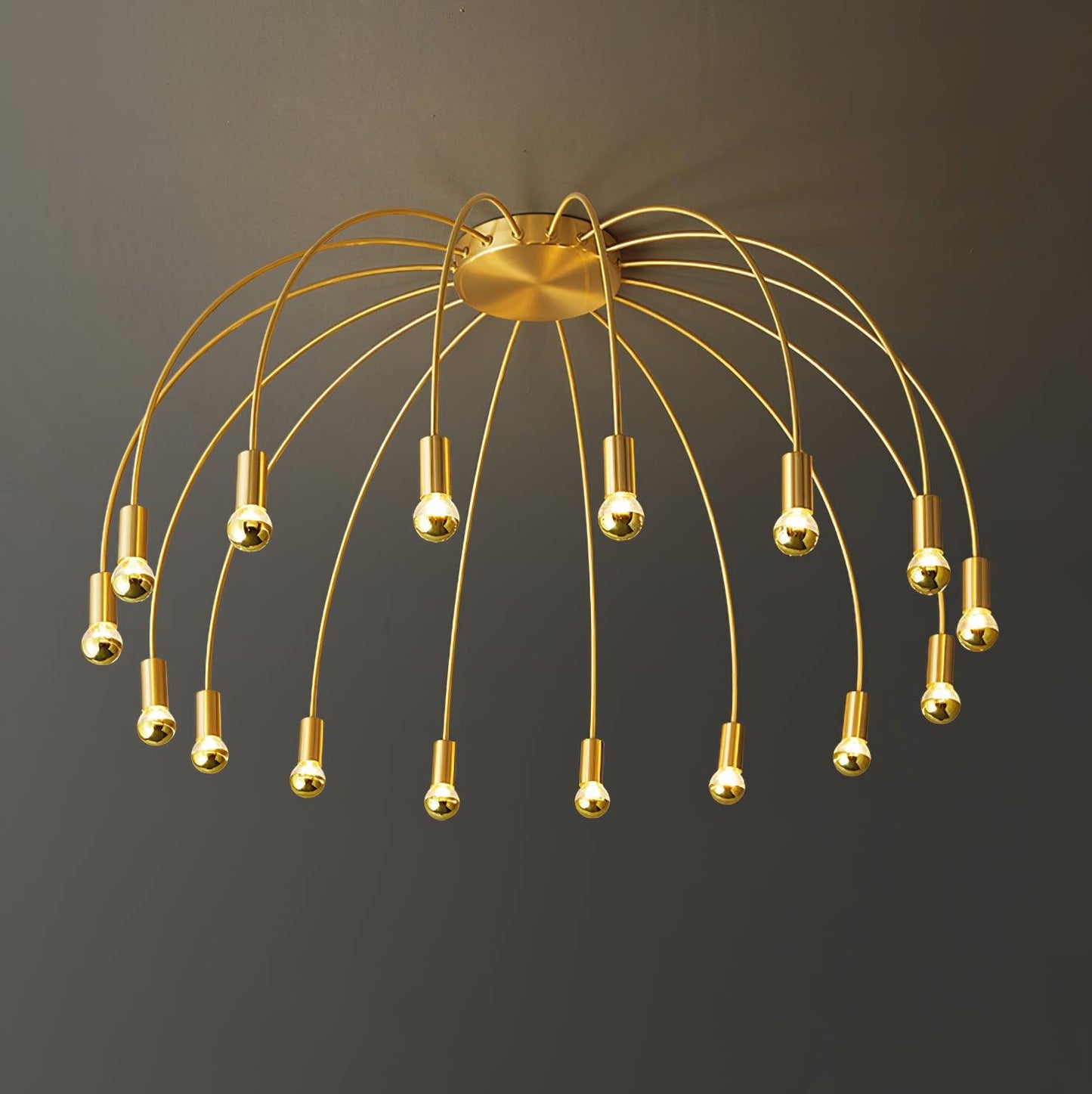 Fireworks Ceiling Lamp 16 heads ∅ 39.4″ x H 19.7″/ Dia 100cm x H 50cm / Gold Ceiling lamp