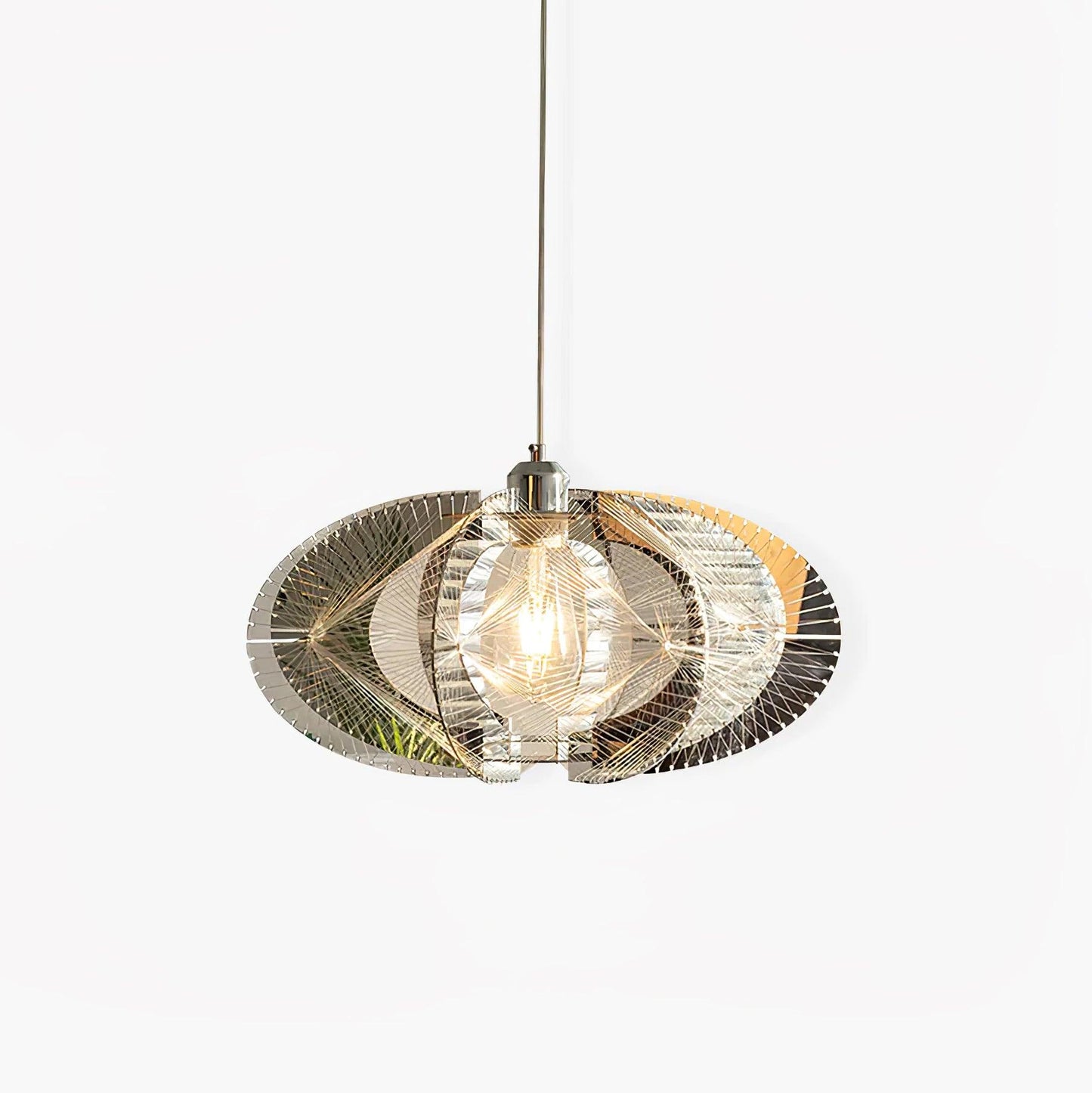 Fish Thread Pendant Lamp ∅ 16.5″ x H 8.7″ / Dia 42cm x H 22cm / Chrome Pendant light