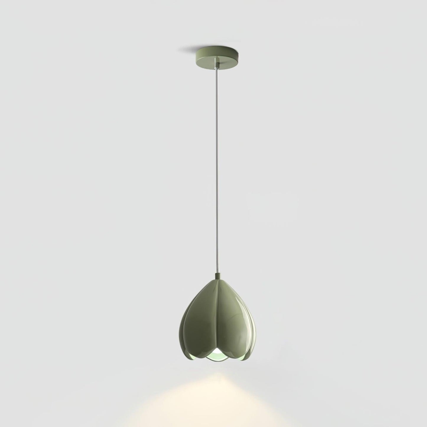 Flower Bud Pendant Lamp ∅ 5.9″ x H 6.7″ / Dia 15cm x H 17cm / Green Pendant light