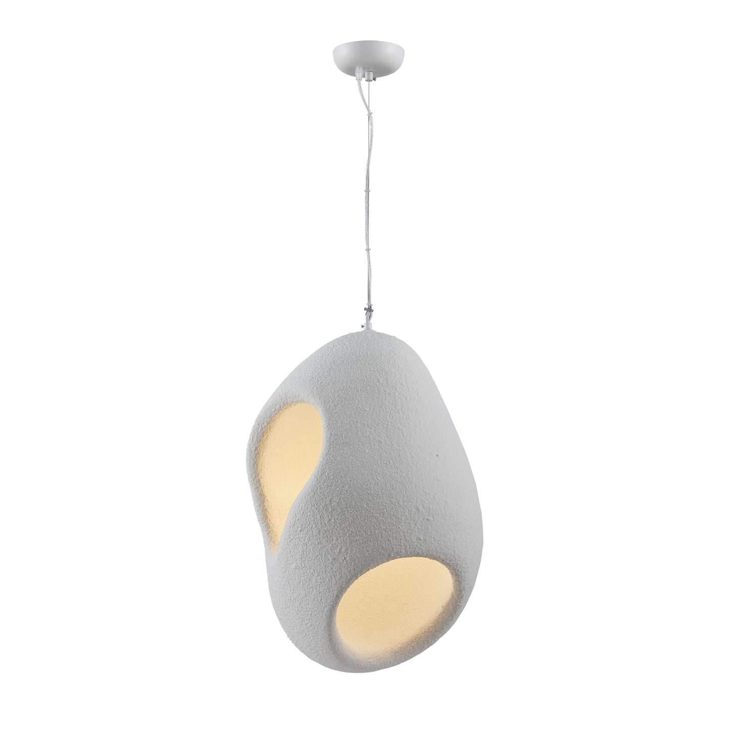 Sculptural Japandi Pendant Lamp ∅ 23.6″ x H 23.6″ / Dia 60cm x H 60cm / White Pendant light
