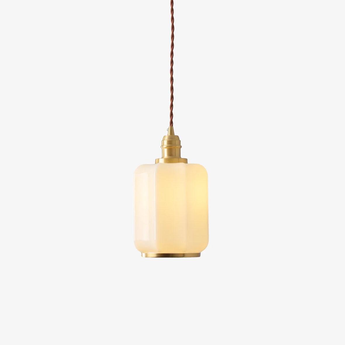 Funnel Pendant Light ∅ 5.9″ x H 9.8″ / Dia 15cm x H 25cm / Brass & White Pendant light