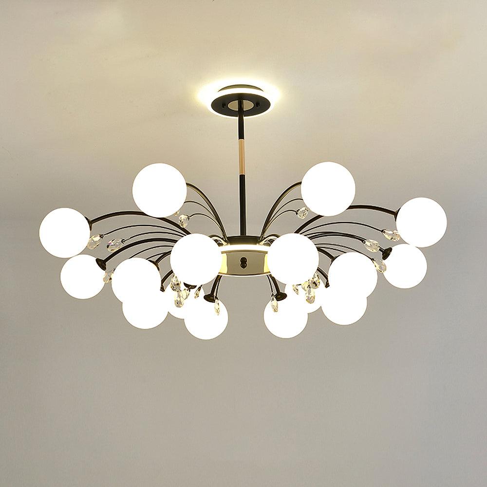 Glamouröse Regentropfen-Kronleuchter aus Glas