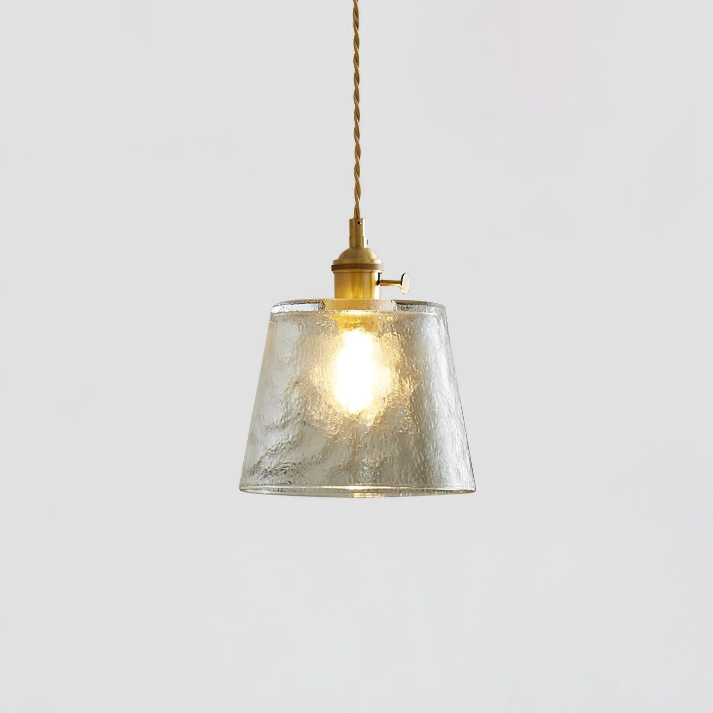 Glass Cup Pendant Lamp Model D ∅ 6.5″ x H 5.3″ / Dia 16.5cm x H 13.5cm / Brass Pendant light