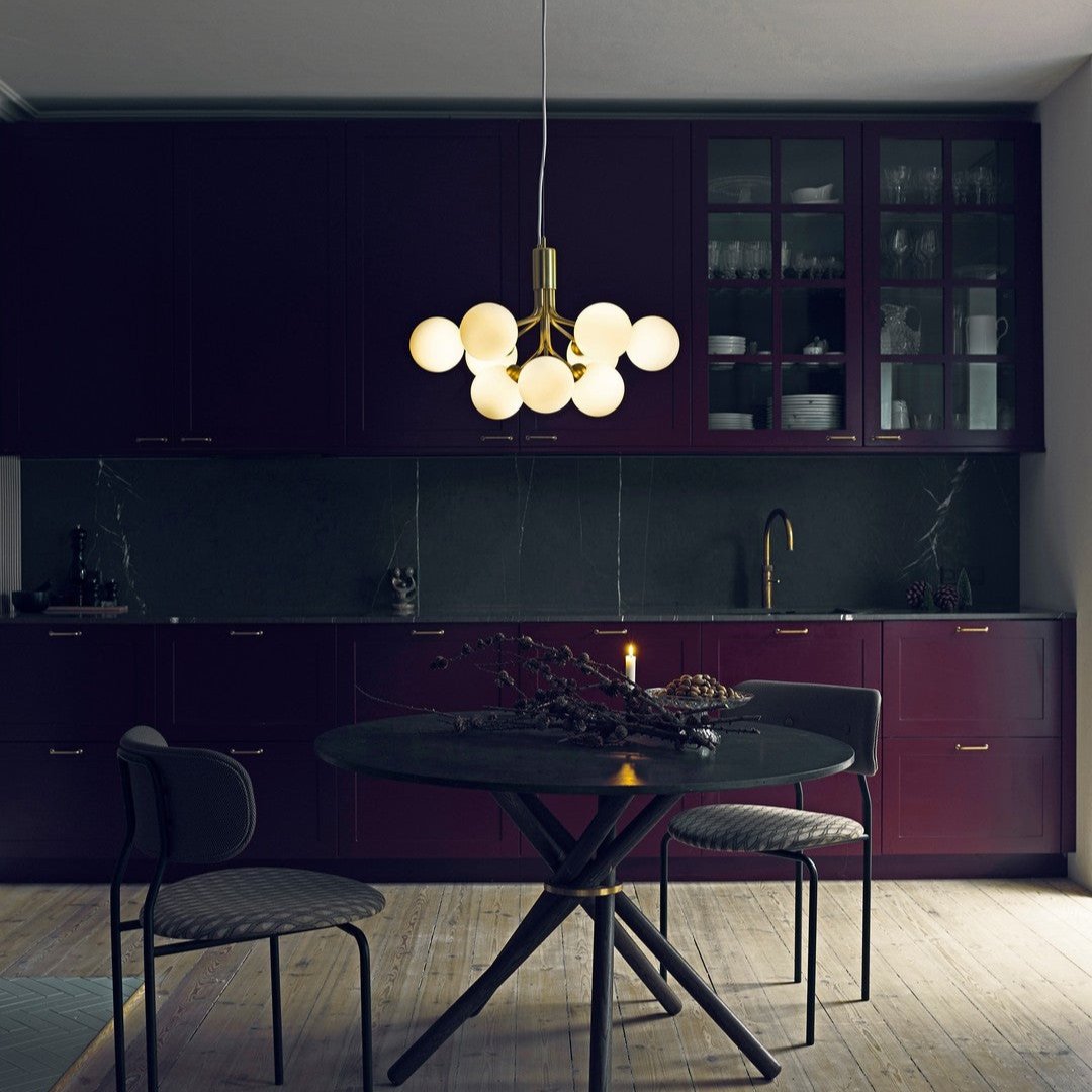 Glass Sphere Cluster Chandelier Chandelier