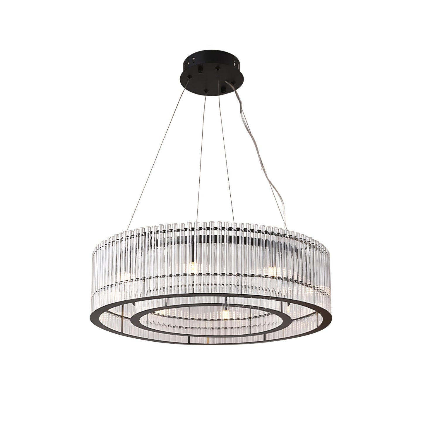 Glass Tube Ring Chandelier Chandelier
