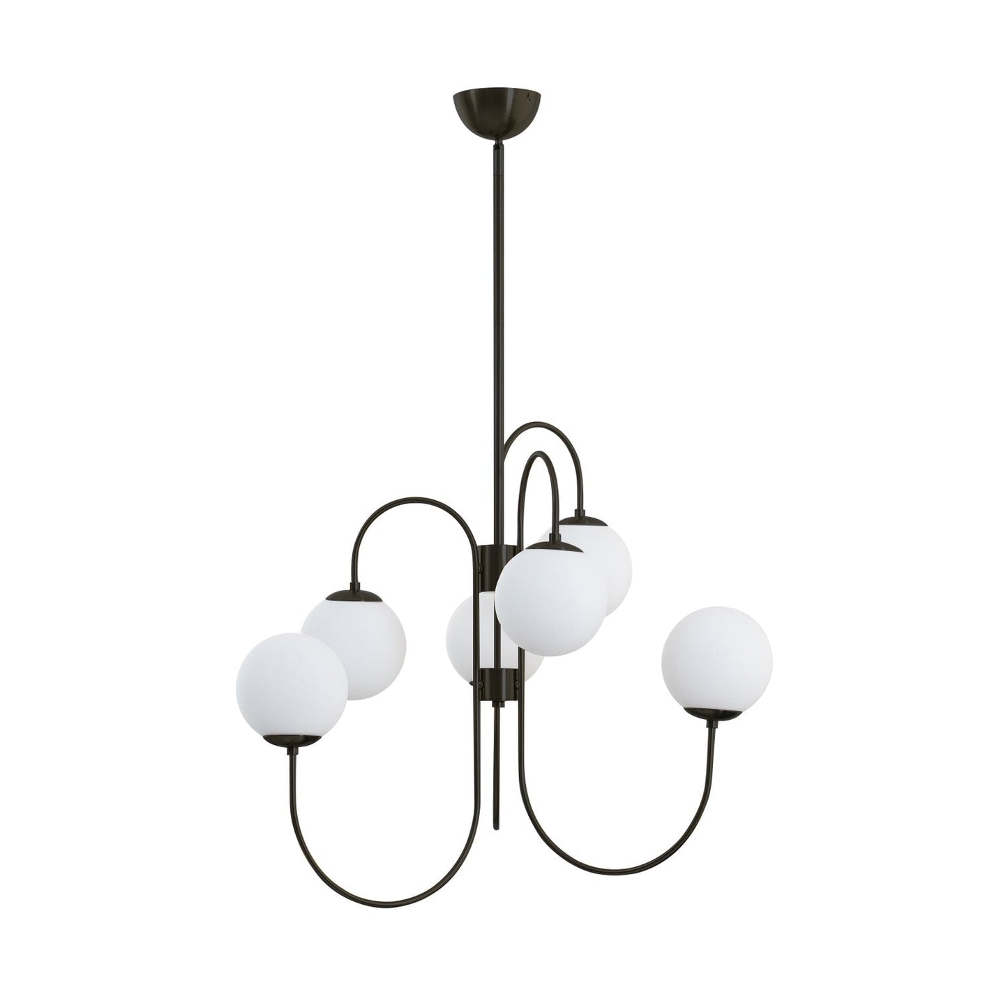 Gooseneck Chandelier ∅ 30″ x H 27.6″ / Dia 76cm x H 70cm / Black & White Chandelier