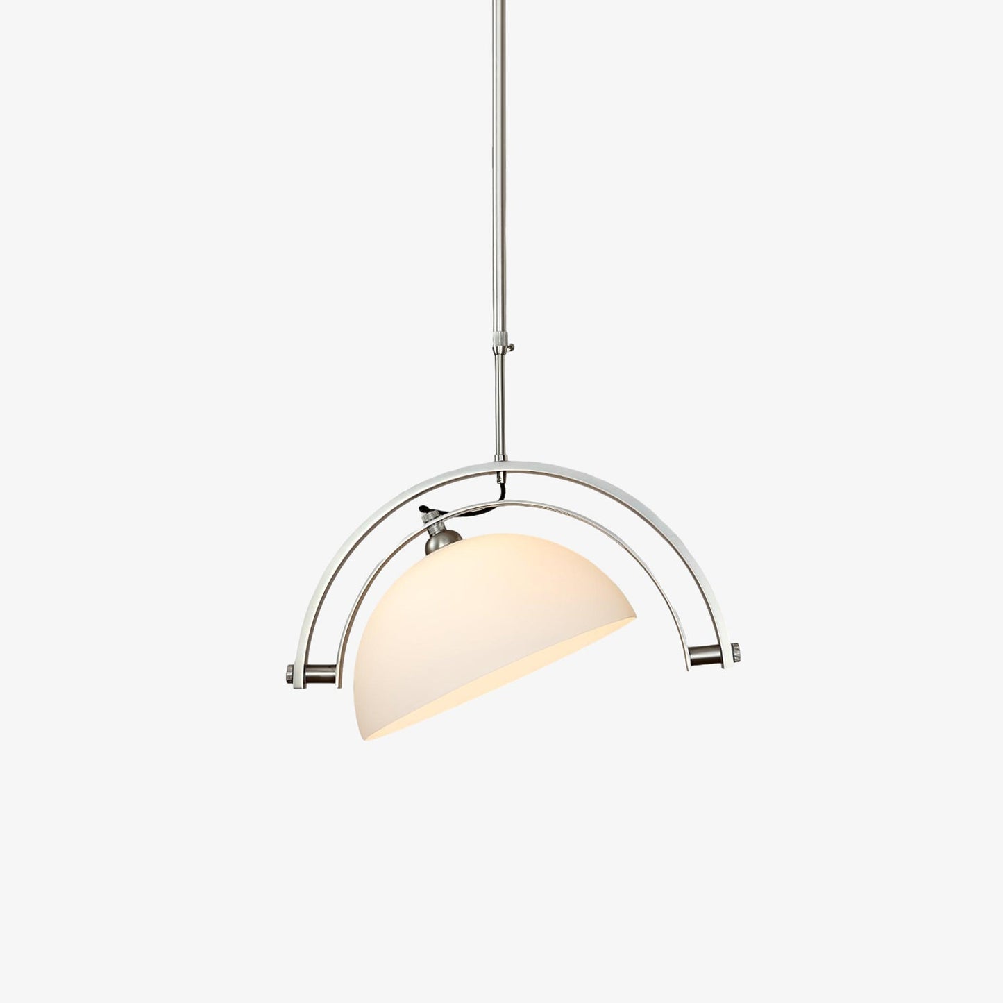Harvey Wuzzini Pendant Light ∅ 21.7″ x H 13.8″ / Dia 55cm x H 35cm / Chrome + White Pendant light