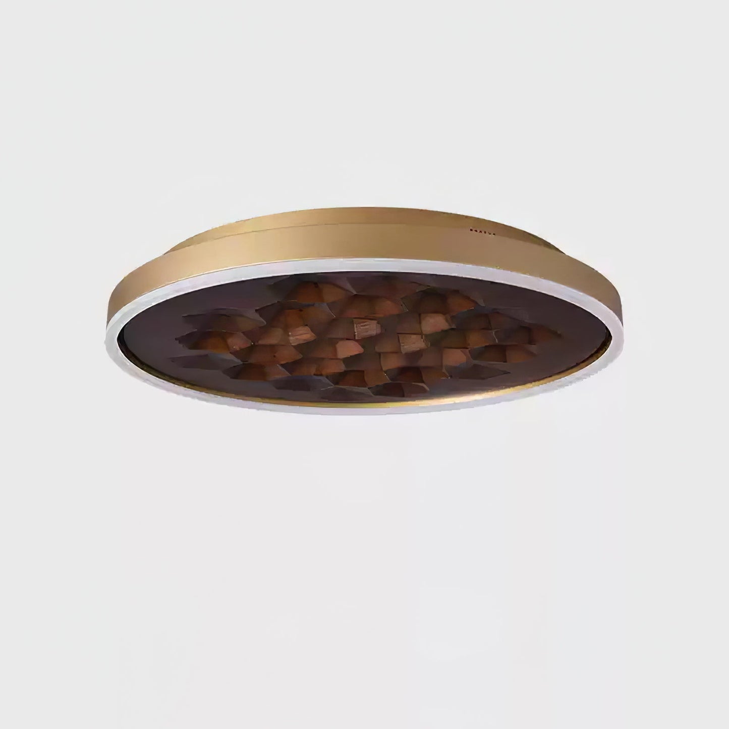 Heartwood Ceiling Lamp ∅ 23.6’’ x H 3.1’’ / Gold & Walnut Color / Warm Light Ceiling lamp