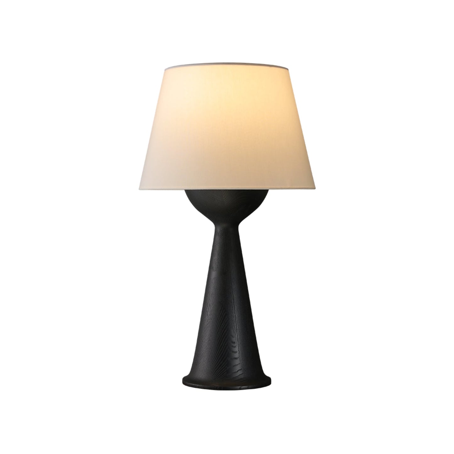 Hourglass Wood Table Lamp ∅ 16.1″ x H 29.1″ / Dia 41cm x H 74cm / Black / US Plug Table lamp