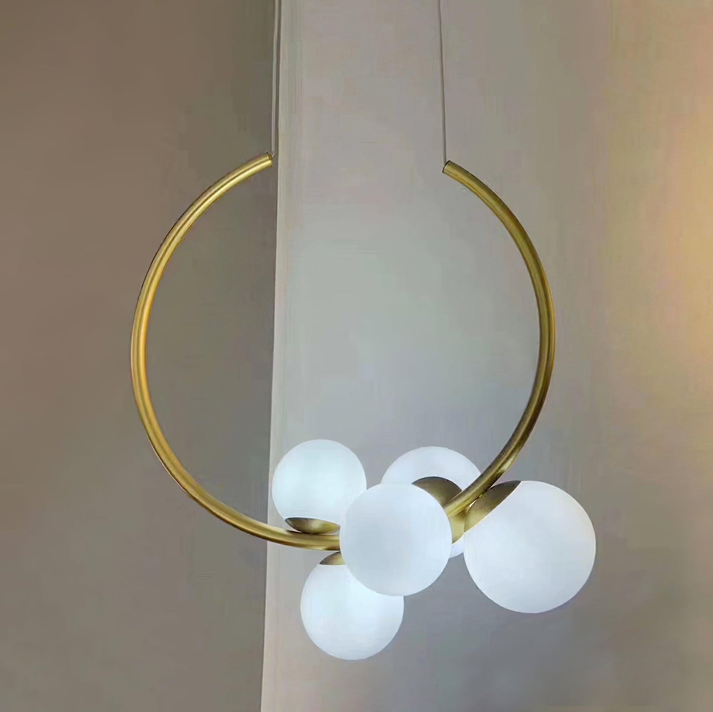 Glass Bubble Pendant Light ∅ 18.9″ x H 20.9″ / Dia 48cm x H 53cm / Gold Pendant light