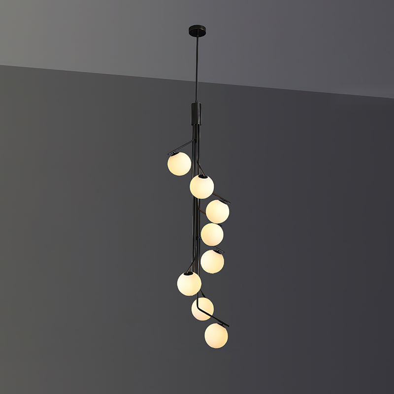 Hudson Branch Chandelier 8 Heads ∅ 17.5″ x H 61″/ Dia 44.5cm x H 155cm / Black Chandelier