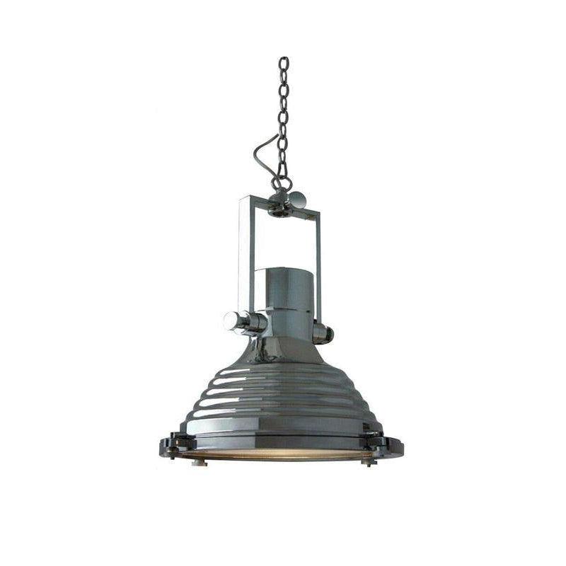 Industrial Country Metal pendant Light ∅ 13.8″ x H 19.7″ / Dia 35cm x H 50cm / Chrome Pendant light