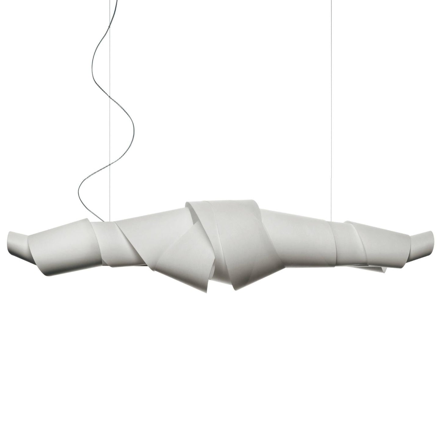 Caterpillar Chandelier ∅ 59.1″ x H 13.8″ / Dia 150cm x H 35cm / White / Warm Light Pendant light
