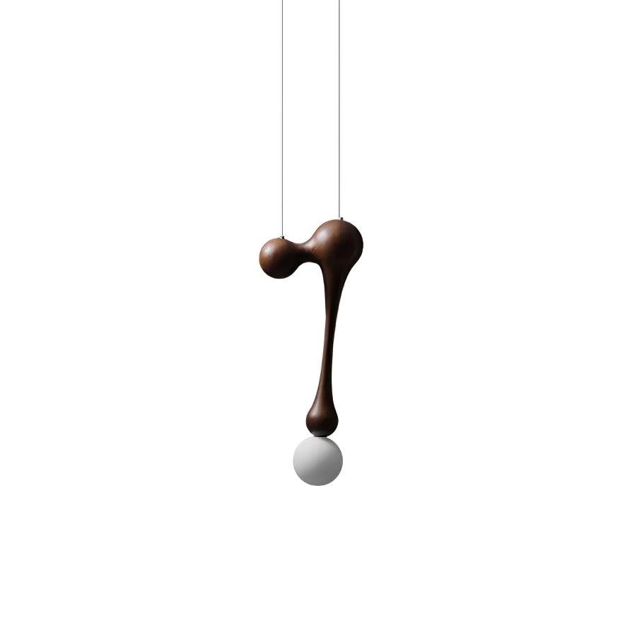 Jenna Wooden Pendant Lamp Model B ∅ 8.2″ x H 20.8″ / Dia 21cm x H 53cm / Walnut Pendant light