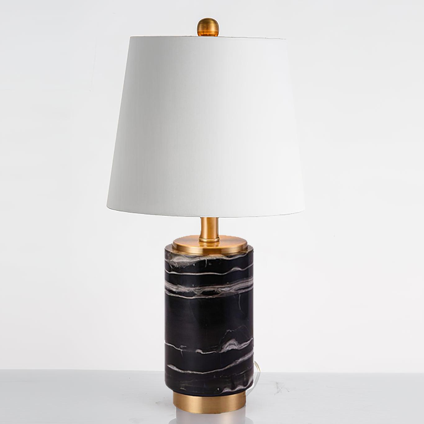 Joan Marble Table Lamp ∅ 11″ x H 20.8″/ Dia 28cm x H 53cm / Black Marble / US plug Table lamp
