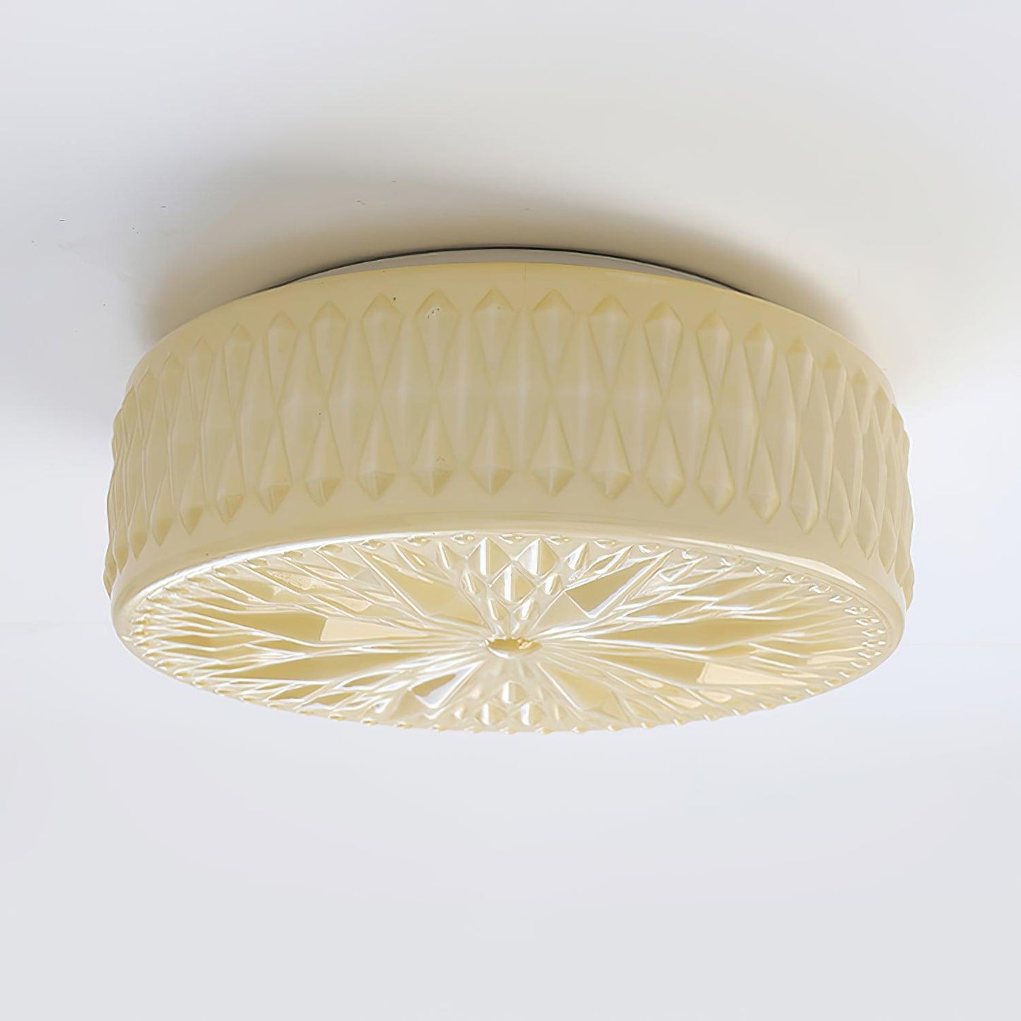 Adler Ceiling Light ∅ 15″ x H 5.9″ / Dia 38cm x H 15cm / Beige / Warm Light Ceiling lamp