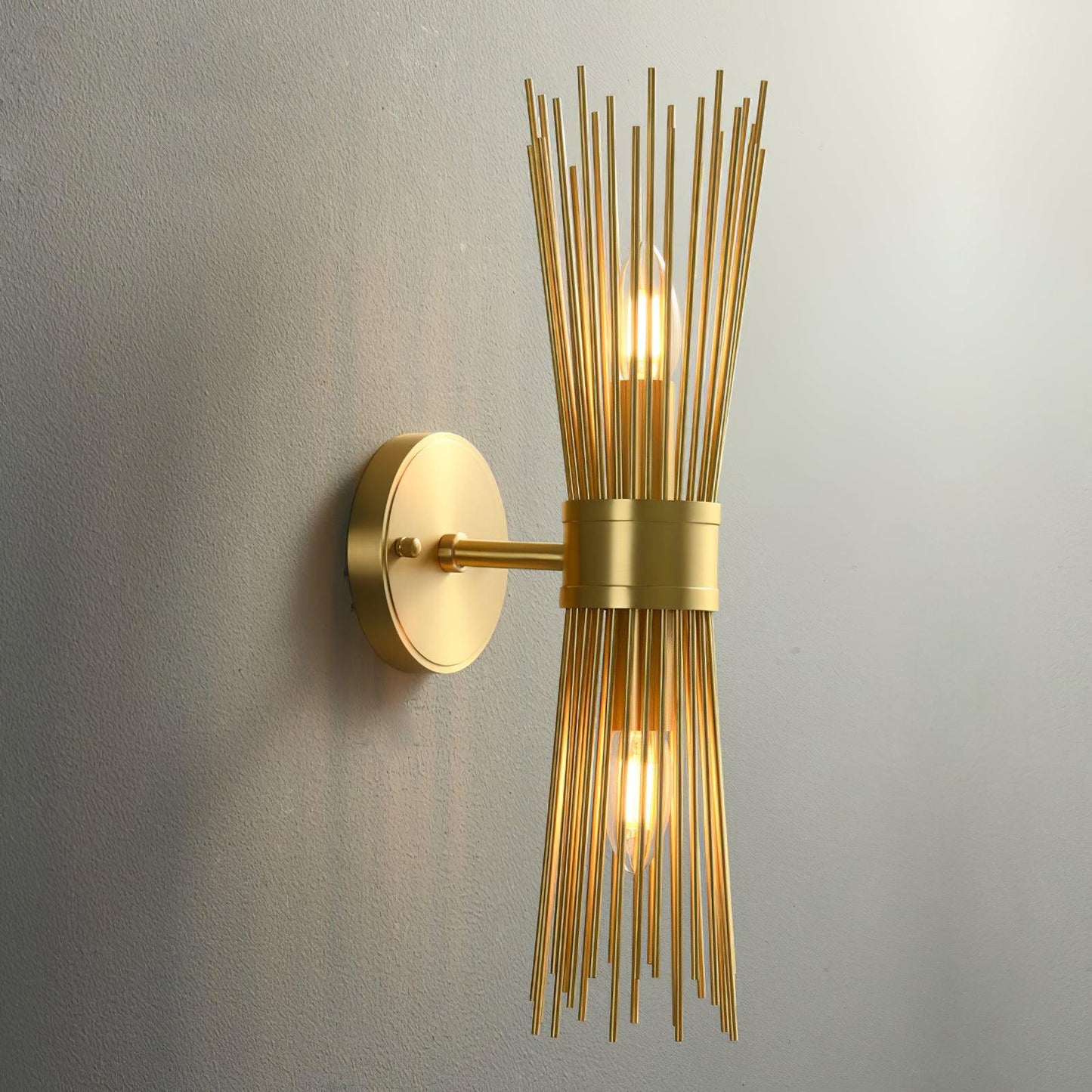 Jovenko Candle Wall Light ∅ 3.9″ x H 17.5″ / Dia 10cm x H 44.5cm / Brass Wall lamp