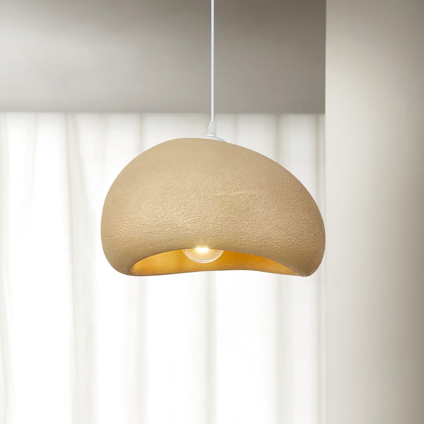 Retro Cloud Pendant Lamp ∅ 15.7″ x H 5.9″ / Dia 40cm x H 15cm / Yellow Pendant light
