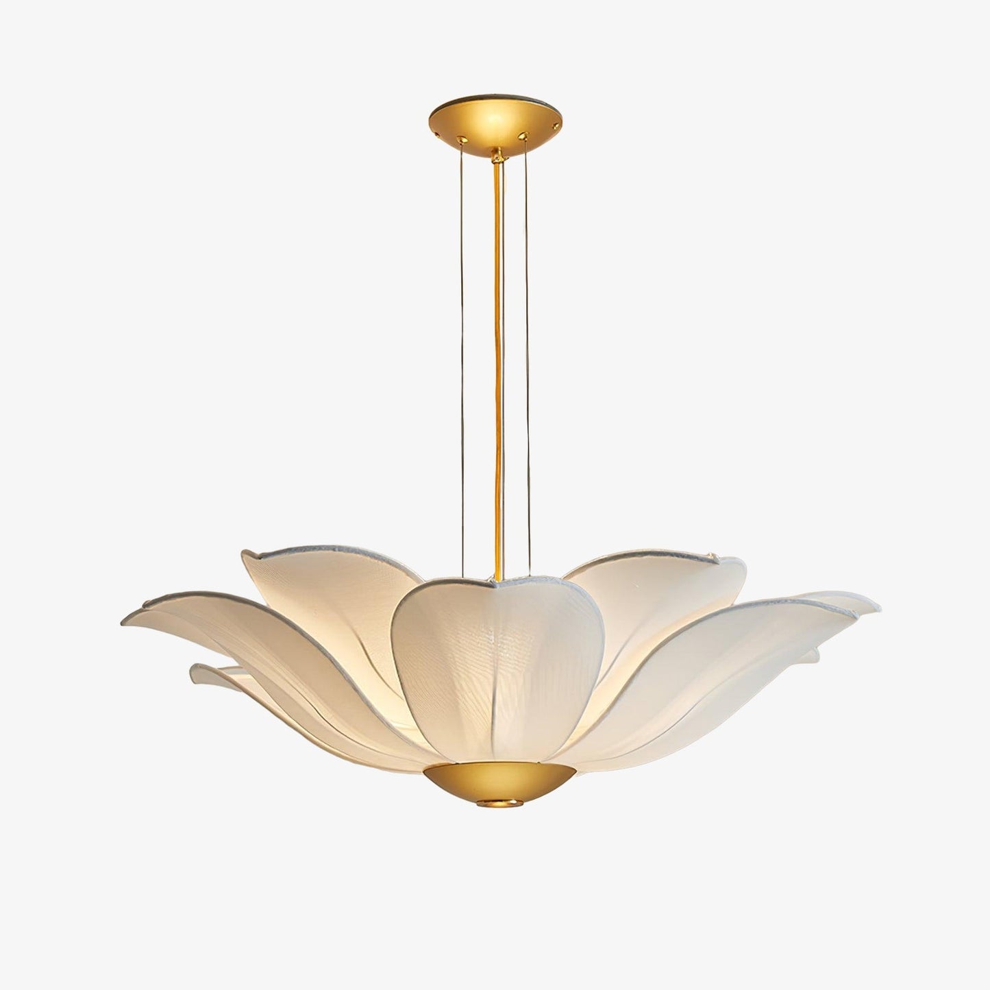 Fiore Chandelier ∅ 32.3″ x H 59″ / Dia 82cm x H 150cm / Gold + White Chandelier